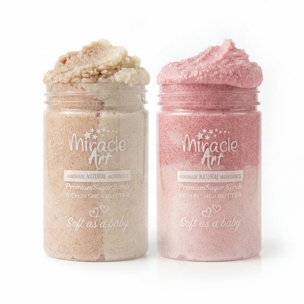 Miracle Art Sugar scrub | 2PCS | Vanilla Dream & Strawberry Kiss