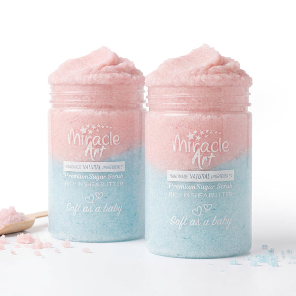 Miracle Art Sugar scrub |2 PCS | baby powder scent