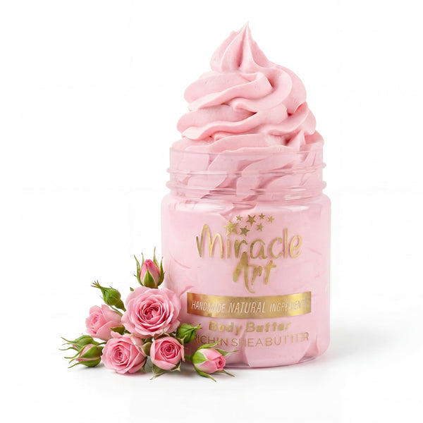 Miracle Art Rose Musk Body Butter — UAE Certified Natural Deep Moisturizer with Shea, Kokum Butter & Vitamin E