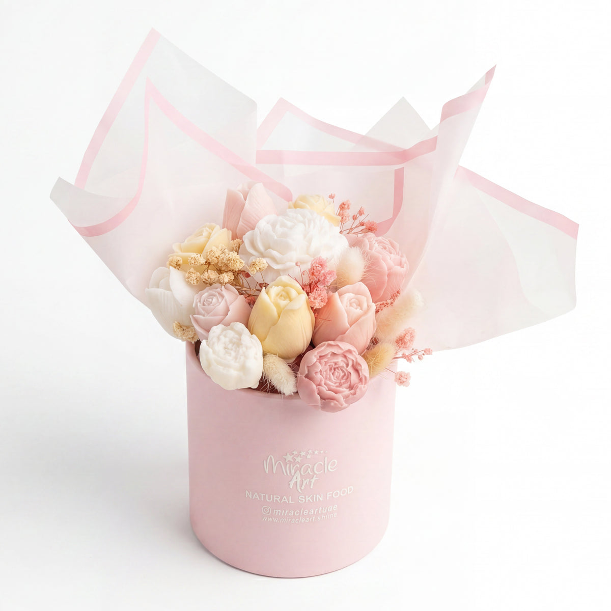 Miracle Art Blush Bloom soap bouquet shaped like flowers