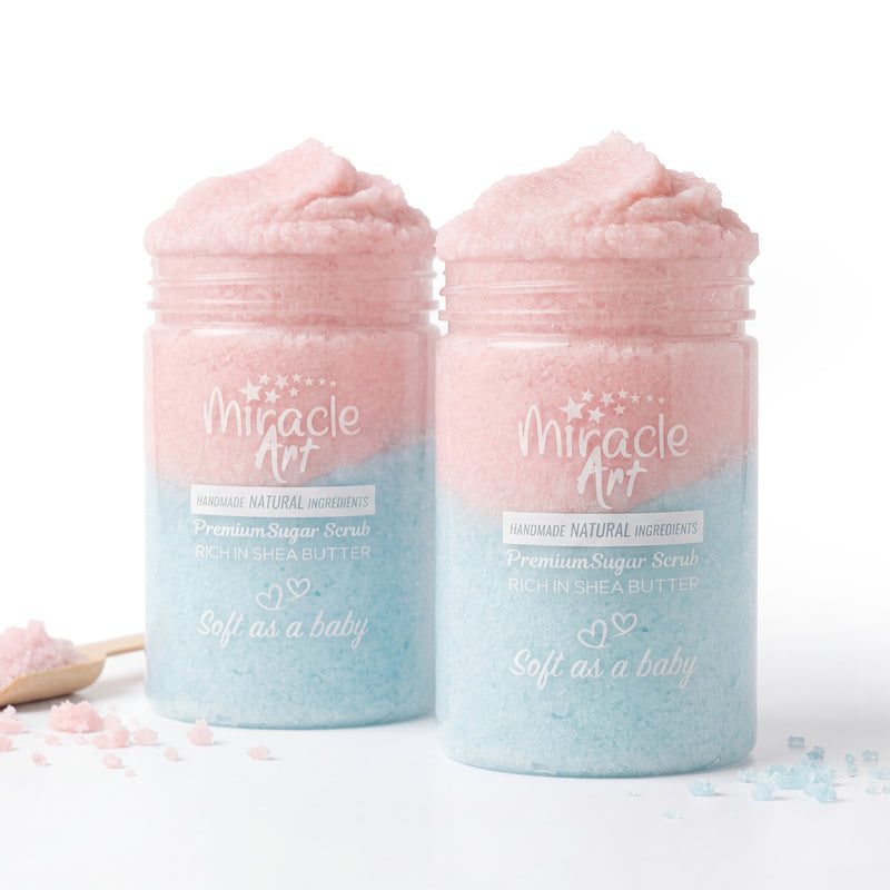 Miracle Art Sugar scrub |2 PCS | baby powder scent