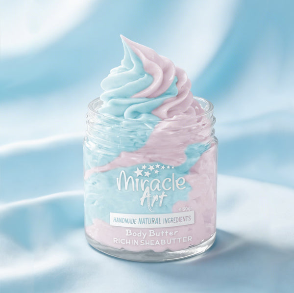 Miracle Art Baby Powder Whipped Body Butter — Best Seller | UAE Certified Natural Moisturizer with Shea Butter & Kokum Butter | Lorenzo Inspired Scent