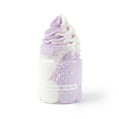 Miracle Art Lavender Lush Whipped Body Butter — UAE Certified Natural Relaxing Moisturizer with Shea & Kokum Butter | Calming Lavender Scent | Sleep & Self-Care Gift