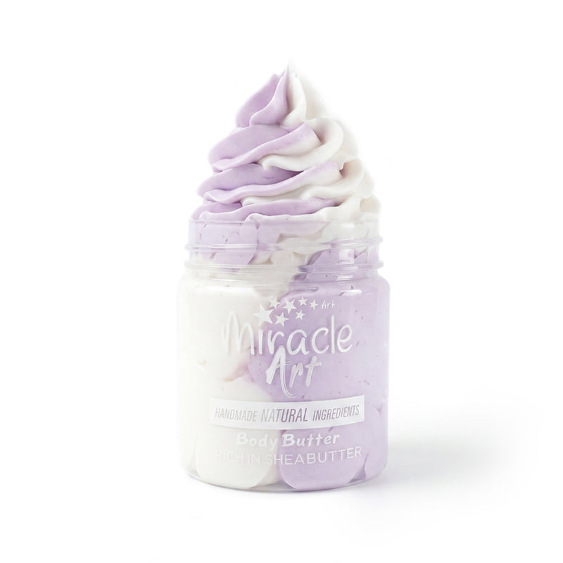 Miracle Art Lavender Lush Whipped Body Butter — UAE Certified Natural Relaxing Moisturizer with Shea & Kokum Butter | Calming Lavender Scent | Sleep & Self-Care Gift