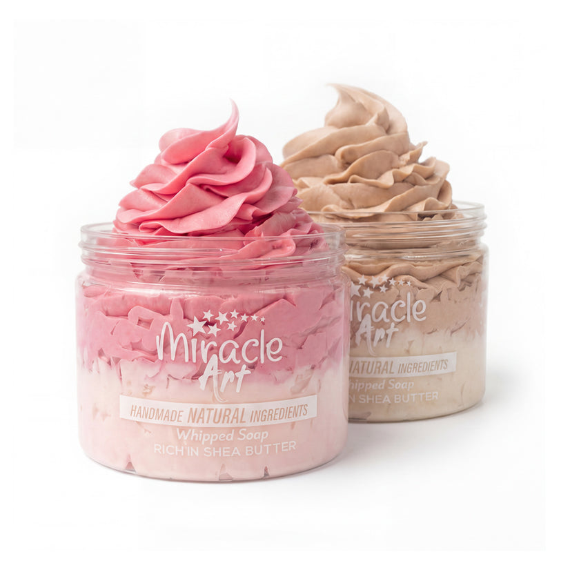 Strawberry & Vanilla Whipped Soap Bundle | Miracle Art