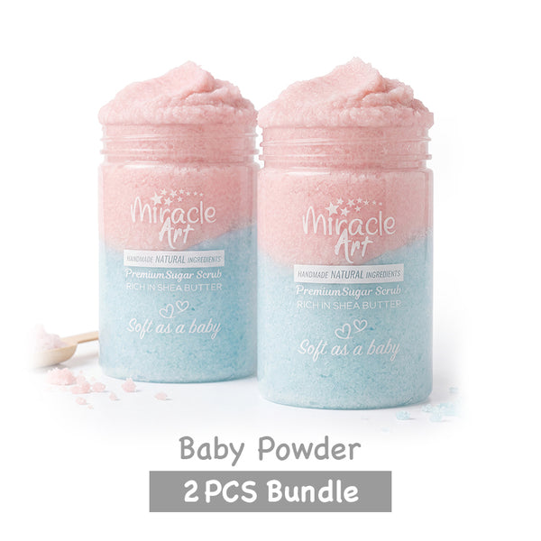 Miracle Art Sugar scrub |2 PCS | baby powder scent