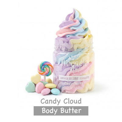 Miracle Art Candy Cloud  Body Butter — UAE Certified 100% Handmade Natural Moisturizer | Sweet Candy Scent | Fun Gift for Teens | Sensitive Skin Safe | Chemical-Free