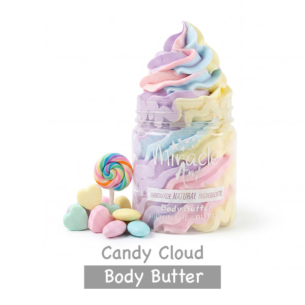 Miracle Art Candy Cloud  Body Butter — UAE Certified 100% Handmade Natural Moisturizer | Sweet Candy Scent | Fun Gift for Teens | Sensitive Skin Safe | Chemical-Free